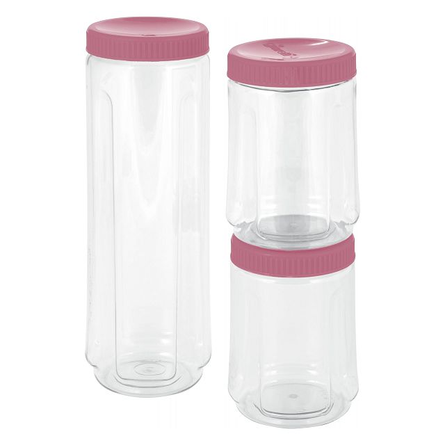 набор банок SUGAR&SPICE Honey 3шт. 1,6л/0,75л/0,75л пластик брусничный