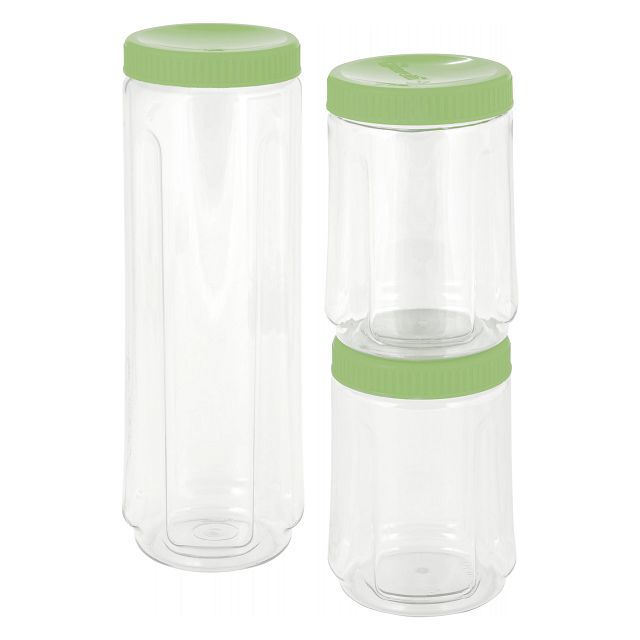 набор банок SUGAR&SPICE Honey 3шт. 1,6л/0,75л/0,75л пластик фисташковый